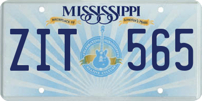MS license plate ZIT565