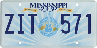 MS license plate ZIT571