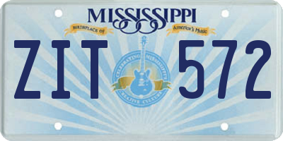 MS license plate ZIT572