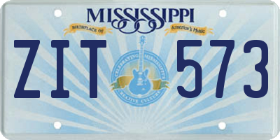 MS license plate ZIT573