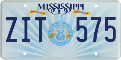 MS license plate ZIT575