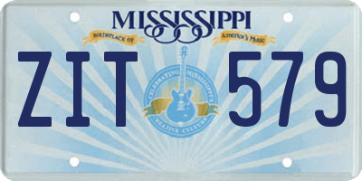 MS license plate ZIT579