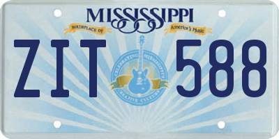 MS license plate ZIT588