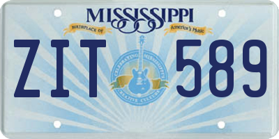 MS license plate ZIT589