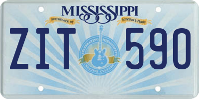 MS license plate ZIT590