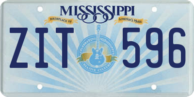 MS license plate ZIT596