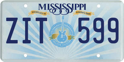 MS license plate ZIT599