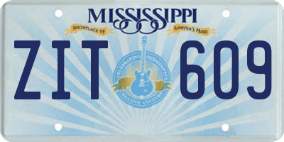 MS license plate ZIT609