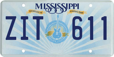 MS license plate ZIT611