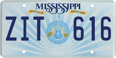 MS license plate ZIT616