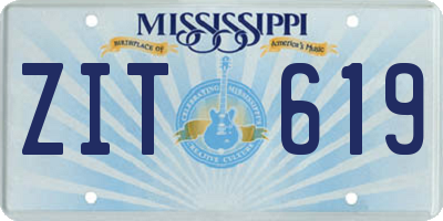MS license plate ZIT619