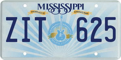 MS license plate ZIT625