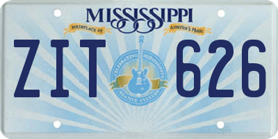 MS license plate ZIT626