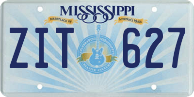 MS license plate ZIT627