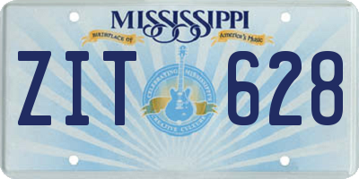 MS license plate ZIT628