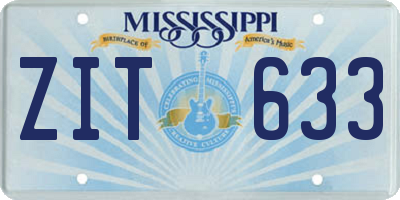 MS license plate ZIT633