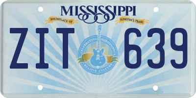 MS license plate ZIT639