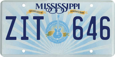 MS license plate ZIT646