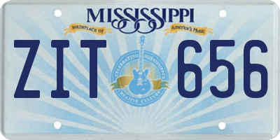 MS license plate ZIT656