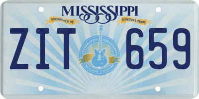 MS license plate ZIT659