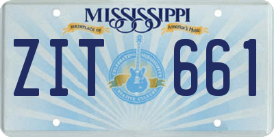 MS license plate ZIT661