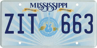 MS license plate ZIT663
