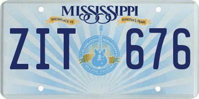 MS license plate ZIT676