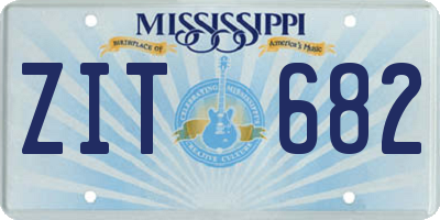 MS license plate ZIT682