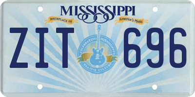 MS license plate ZIT696
