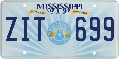 MS license plate ZIT699