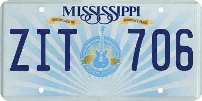 MS license plate ZIT706