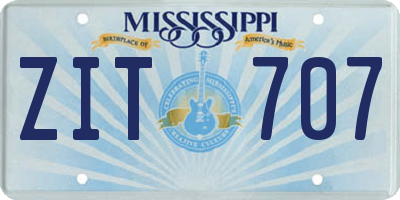 MS license plate ZIT707