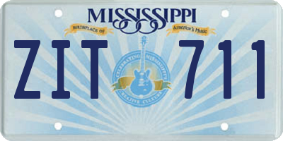 MS license plate ZIT711