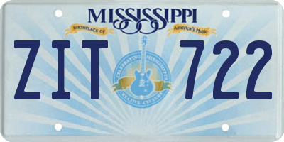 MS license plate ZIT722