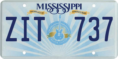 MS license plate ZIT737