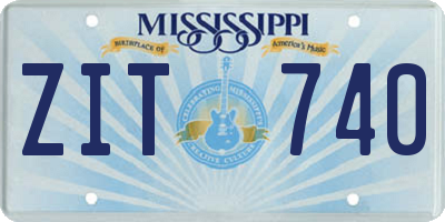 MS license plate ZIT740