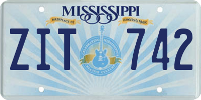 MS license plate ZIT742