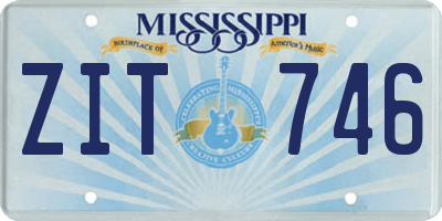 MS license plate ZIT746