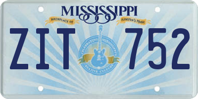 MS license plate ZIT752