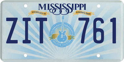MS license plate ZIT761