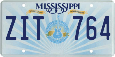 MS license plate ZIT764