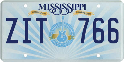 MS license plate ZIT766