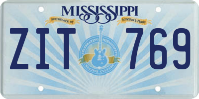 MS license plate ZIT769