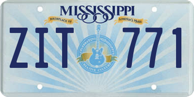 MS license plate ZIT771