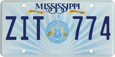 MS license plate ZIT774