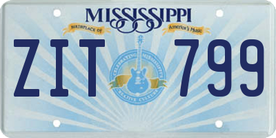 MS license plate ZIT799