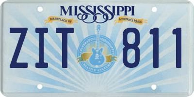 MS license plate ZIT811