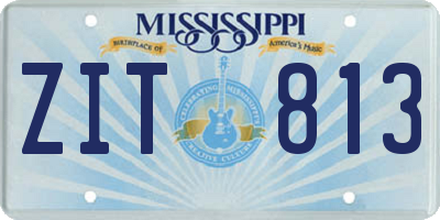 MS license plate ZIT813