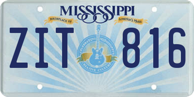 MS license plate ZIT816