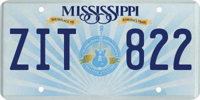 MS license plate ZIT822